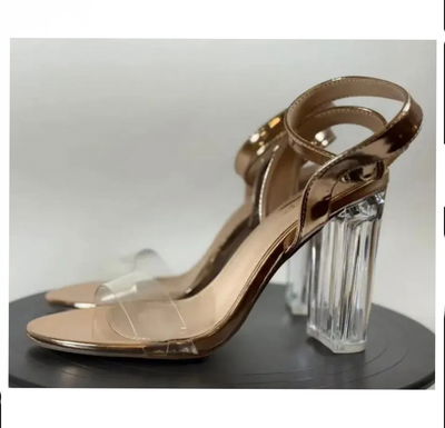 ZAPATOS DE VESTIR CON TACON DE CRISTAL