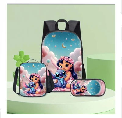 CONJUNTO DE MOCHILA  DE 3 PIEZAS PARA NIÑA