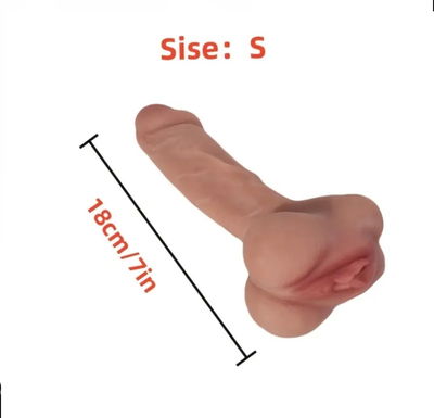 MASTURBADOR MASCULINO Y DILDO PARA MUJER 2 EN 1