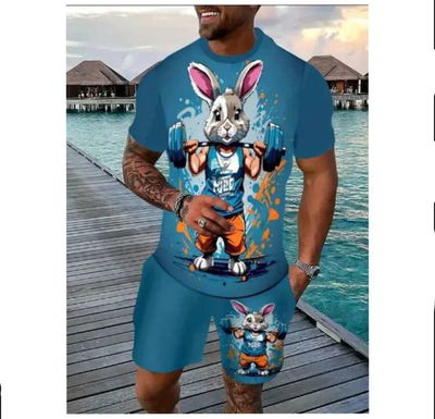 CONJUNTO DE HOMBRE CON ESTAMPADO DE CONEJO
