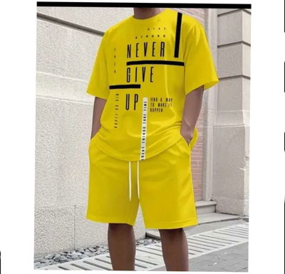 CONJUNTO CASUAL AMARILLO PARA HOMBRE