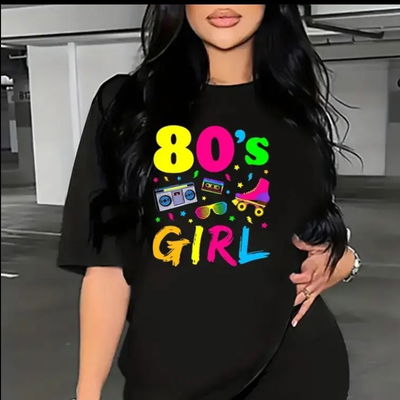 PULLOVER DE MUJER CON ESTAMPADO DE LOS 80