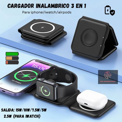CARGADOR INALAMBRICO 3 EN 1 