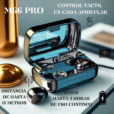 AURICULARES INALAMBRICOS BLUETOOTH  M66 PRO TWS 5.3 GAMER