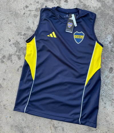 Musculosa azul entrenamiento