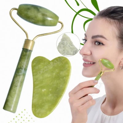 OFERTA Rodillo de Jade + Piedra de Gua Sha