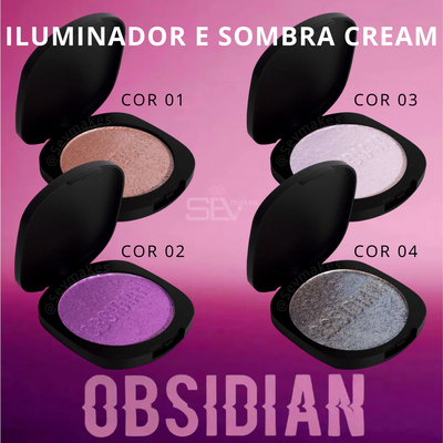 Iluminador / Sombra Cremosa Obsidian de Ruby Rose