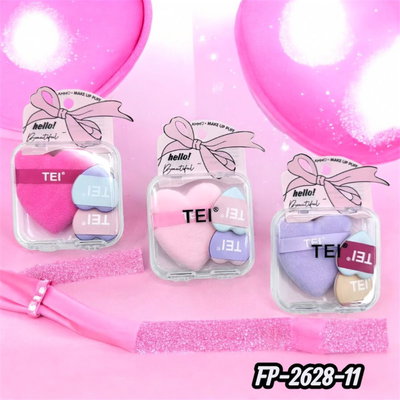 Set de 3 Esponjas Corazón de Tei