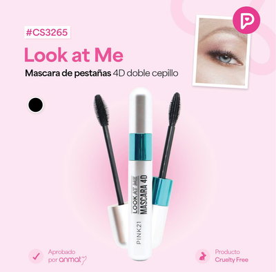 Máscara de Pestañas Look At Me 4D 2 in 1 de Pink 21