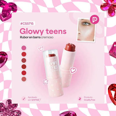 Rubor en Barra Glowy Teens de Pink 21 