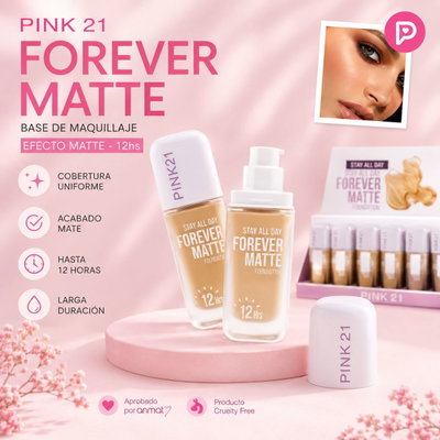 Base Líquida Forever Matte de Pink 21