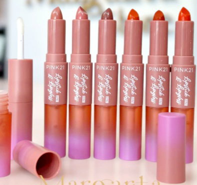 OFERTA Lip Gloss & Labial en Barra 2 en 1 de Pink 21