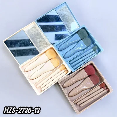 Set de 5 Brochas con Estuche (con Espejo) de Tei 2736-13