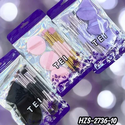 Set de Brochas + 3 Esponjas de Tei 2736-10