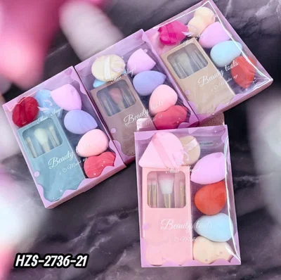 Set de 5 Brochas + Beauty Blenders de Tei