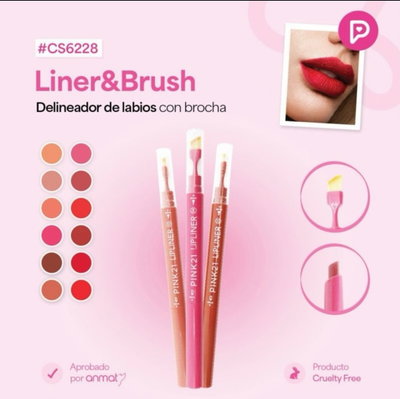 OFERTA Delineador de Labios con Brocha Liner & Brush de Pink 21