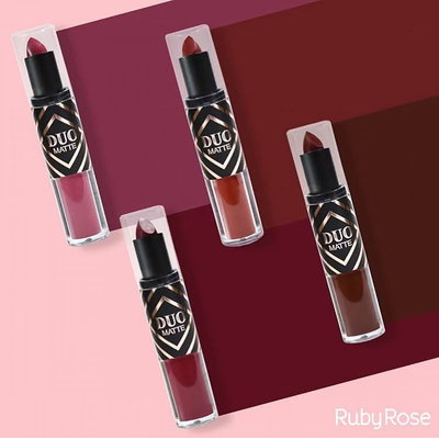 Duo Matte Lip Gloss & Labial en Barra de Ruby Rose