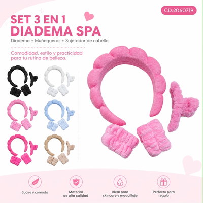 Set 3 en 1 Diadema Spa 