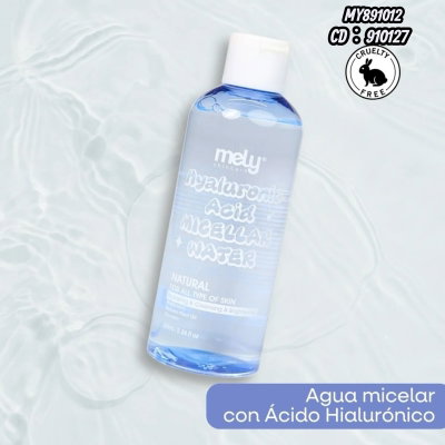 Agua Micelar con Ácido Hialurónico de Mely