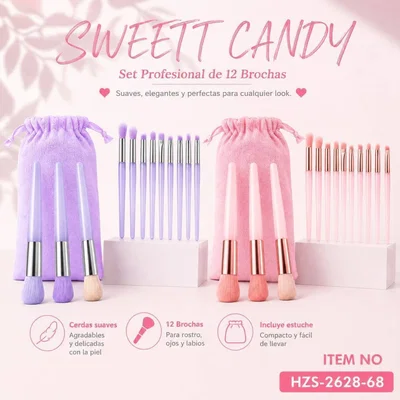 Set de 12 Brochas Sweet Candy de Tei