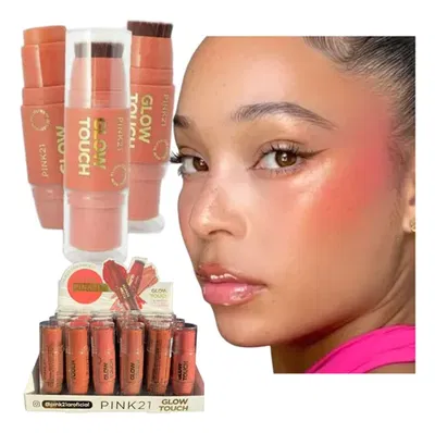 Rubor en Barra Glow Touch (con cepillo) de Pink 21