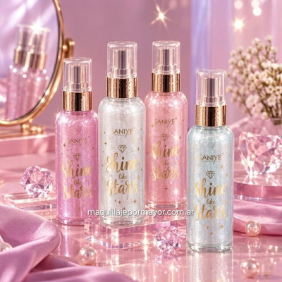 Iluminador en Spray Shine Like Stars de Saniye