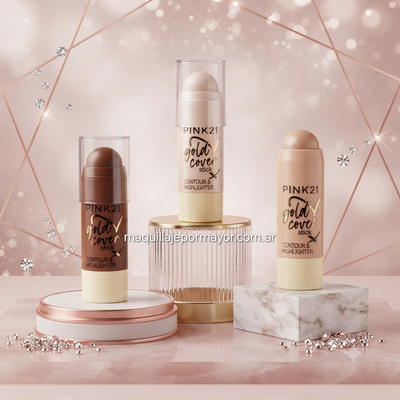 Contorno e Iluminador Gold Cover de Pink 21