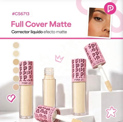 Corrector Líquido Full Cover Matte de Pink 21
