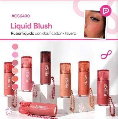 OFERTA Rubor Liquid Blush (con dosificador y llavero) de Pink 21