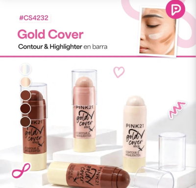 Contorno e Iluminador Gold Cover de Pink 21