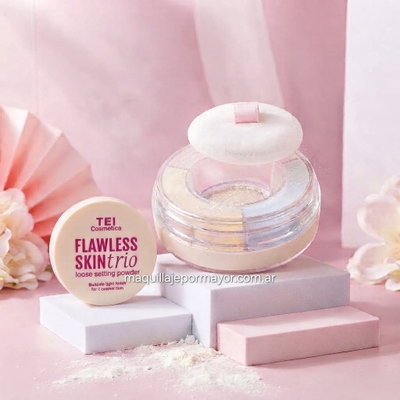 Polvo Traslúcido Flawless Skin Trio de Tei