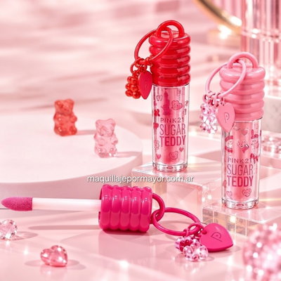 Lip Gloss Sugar Teddy (con llavero) de Pink 21