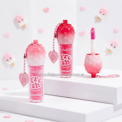 Lip Gloss Fresh (con llavero) de Pink 21
