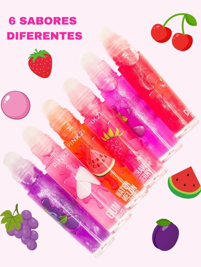 OFERTA Lip Gloss Roll On Frutal de Pink 21
