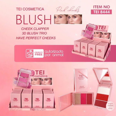 Rubor 3D Blush Trio (con espejo) de Tei