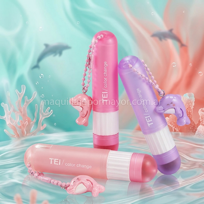 Lip Balm Color Change (con llavero delfín) de Tei