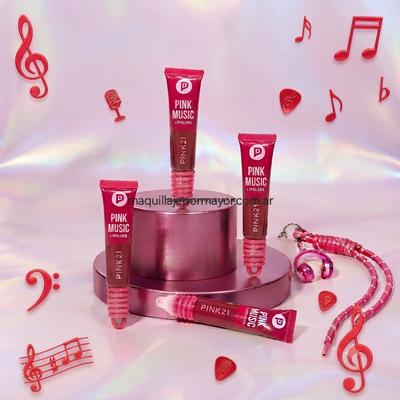 Lip Gloss Pink Music (con llavero) de Pink 21