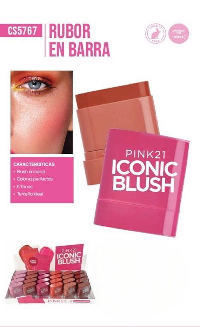 Rubor en Barra Iconic Blush de Pink 21