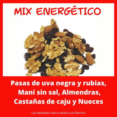 MIX ENERGÉTICO - (Mix de Frutos Secos C/PASA Y MANI)