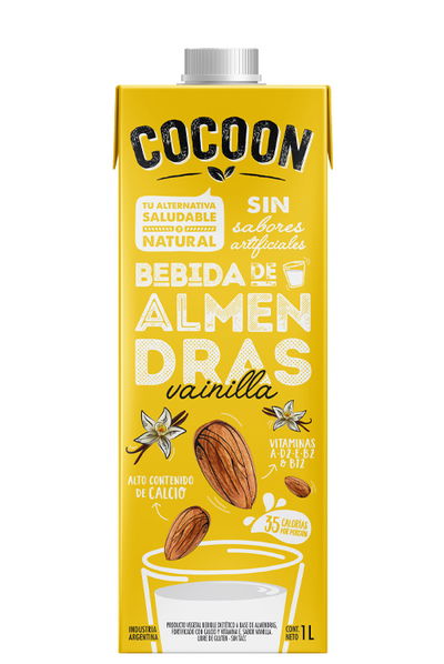 COCOON LECHE DE almendra VAINILLA x 1L