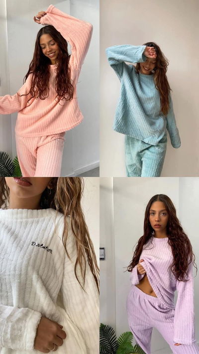 PIJAMA POLAR ACANALADO 