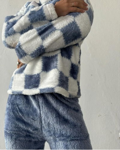 PIJAMA POLAR CUADROS