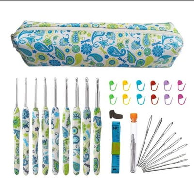Set Crochet 20 Piezas - Diseño Turquesa