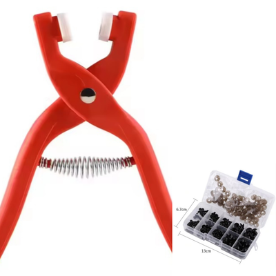 Kit ojos de seguridad negros para amigurumis con pinza x100