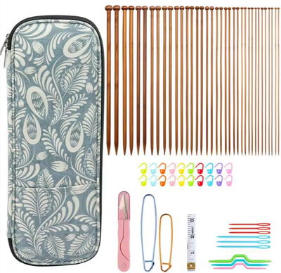 🌿 Kit Bosque – Set Completo de Agujas de Bambú con Estuche