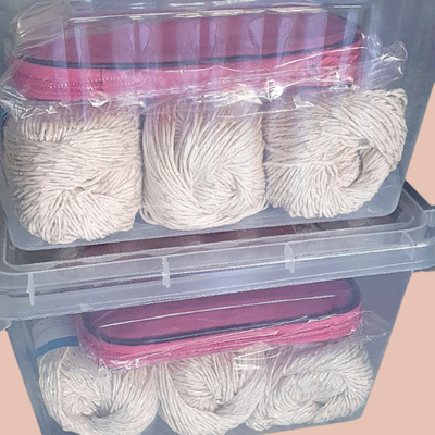 Kit Tejedor con Canasto Transparente