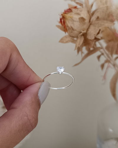 Anillo Corazón Cubic