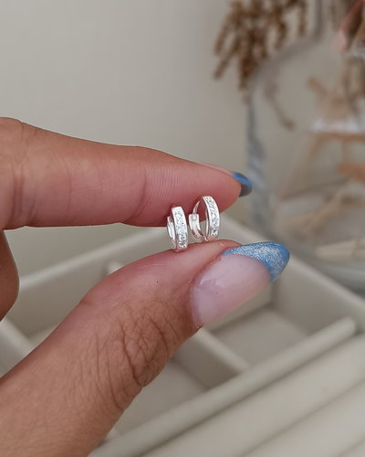 Argollas Greta Cubic 8mm