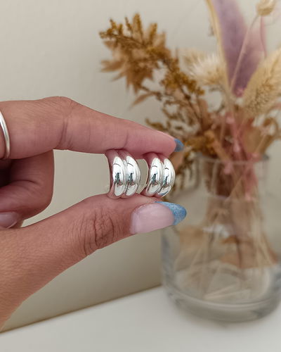 Pasantes Doble Inflado Plateado 