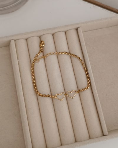 Pulsera Doble Corazón AD